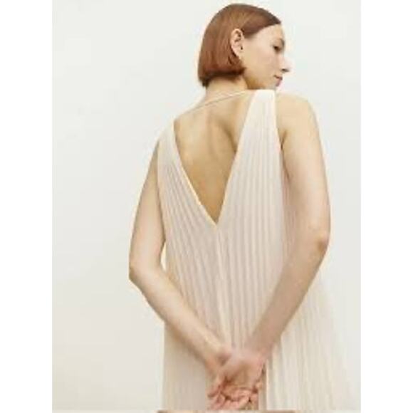 Reformation Rafina Dress ivory pleated wedding bridal maxi loose fit size 6 - Picture 14 of 15